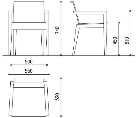COLLI CASA Стул с подлокотниками Portofino sun-id-1468205 - Вид №3