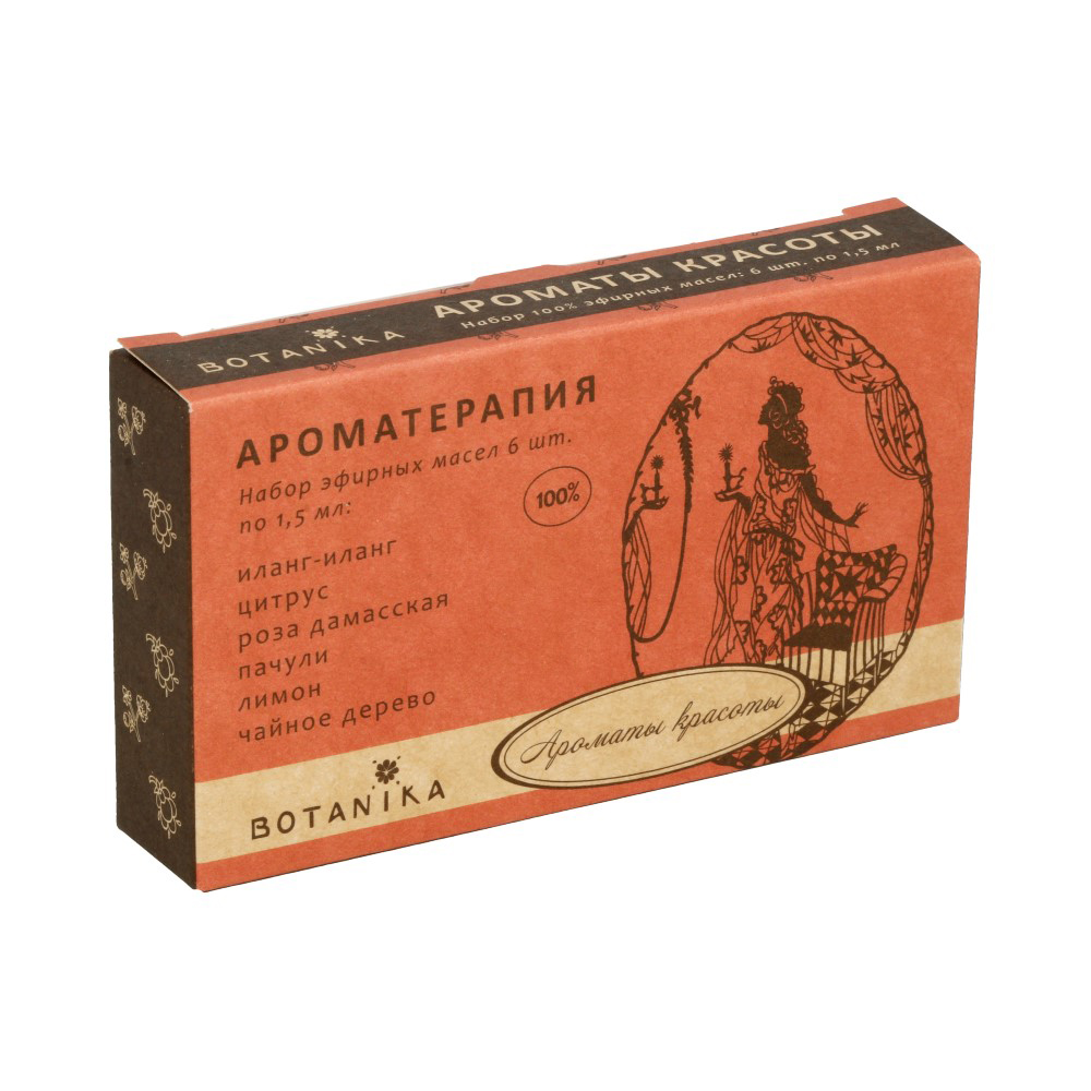 11647 Набор эфирных масел 1.5 мл 6 шт. Ароматы красоты Botanika 