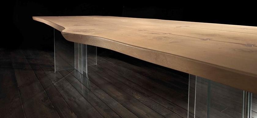 Arte Brotto Прямоугольный стол из дерева и стекла Vero L620 - Вид №1