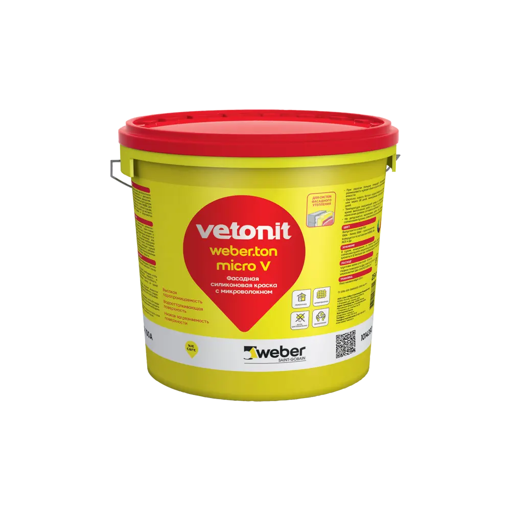 Декоративная штукатурка Vetonit Ton Micro V 100А 0.03 мм 25 кг Weber.Ton Micro V STLM-2043609