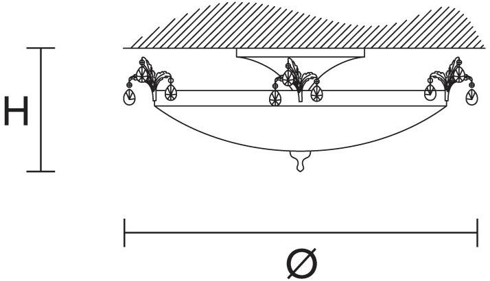 Masiero Стеклянный потолочный светильник с кристаллами Primadonna sun-id-1395401 - Вид №1
