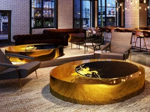 Unica by Tecnotelai Круглый журнальный столик из нержавеющей стали и стекла Eclisse