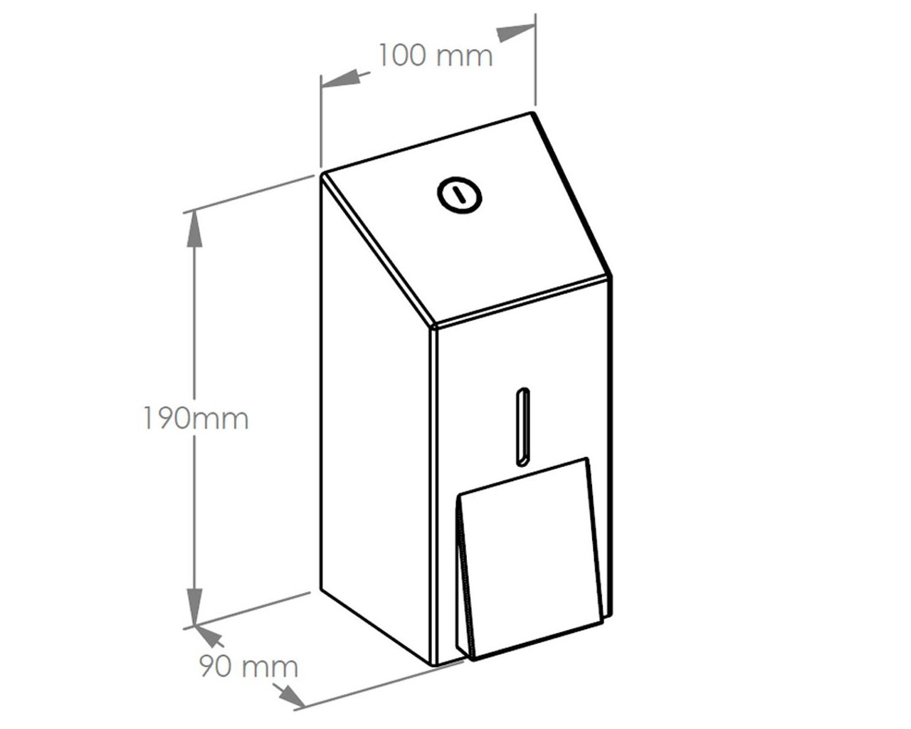 DSC102 Дозатор жидкого мыла STELLA BLACK LINE MINI, емкость бака 400 мл, черный Merida  - Вид №2