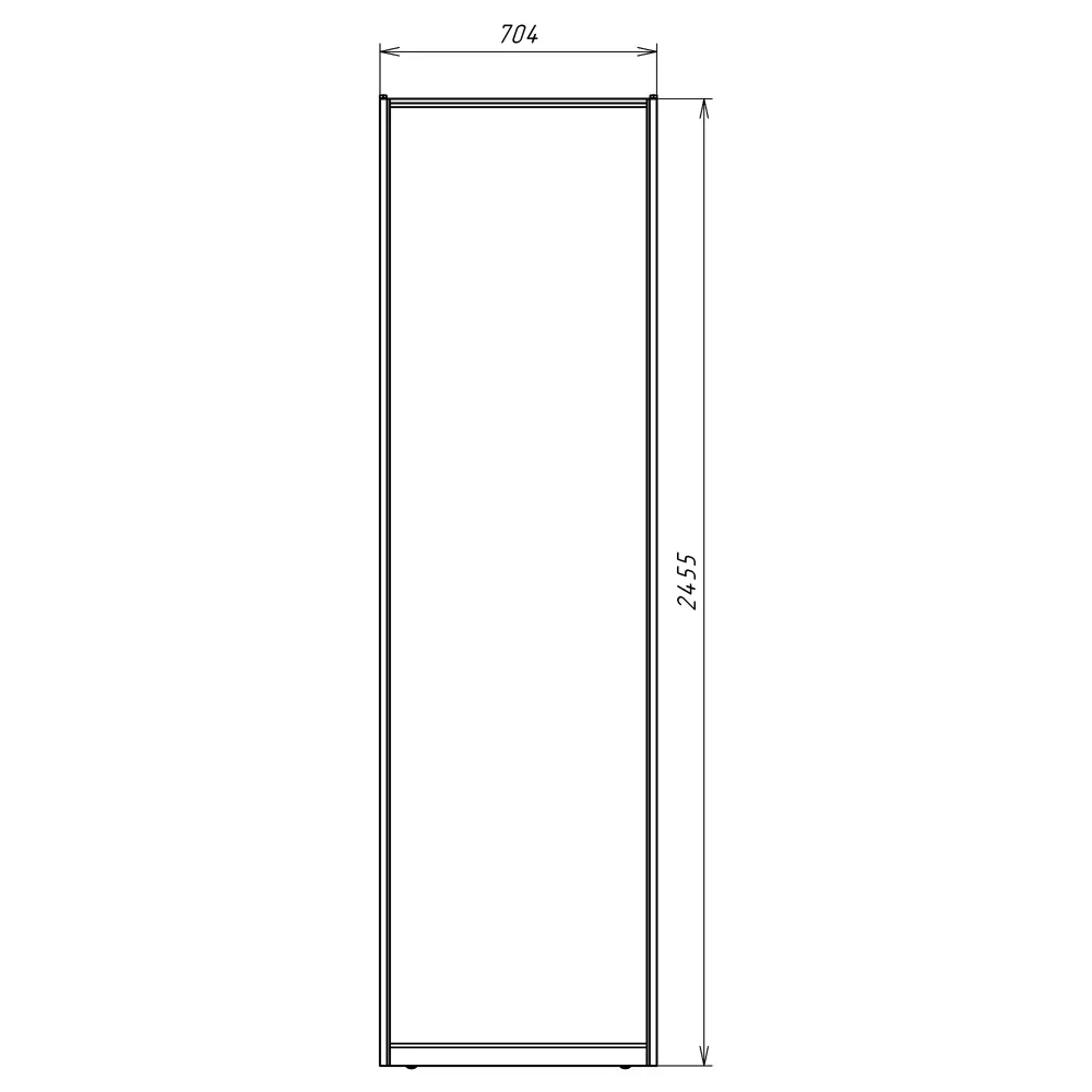 Дверь-купе KONSENSA 244.5x70.4 см с зеркалом профиль матовое серебро STLM-2162257 - Вид №10