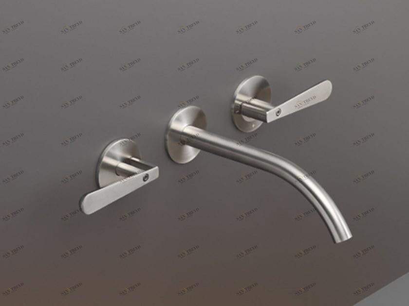 Ceadesign Смеситель для умывальника настенный из нержавеющей стали с 3 отверстиями Lutezia Ltz 03