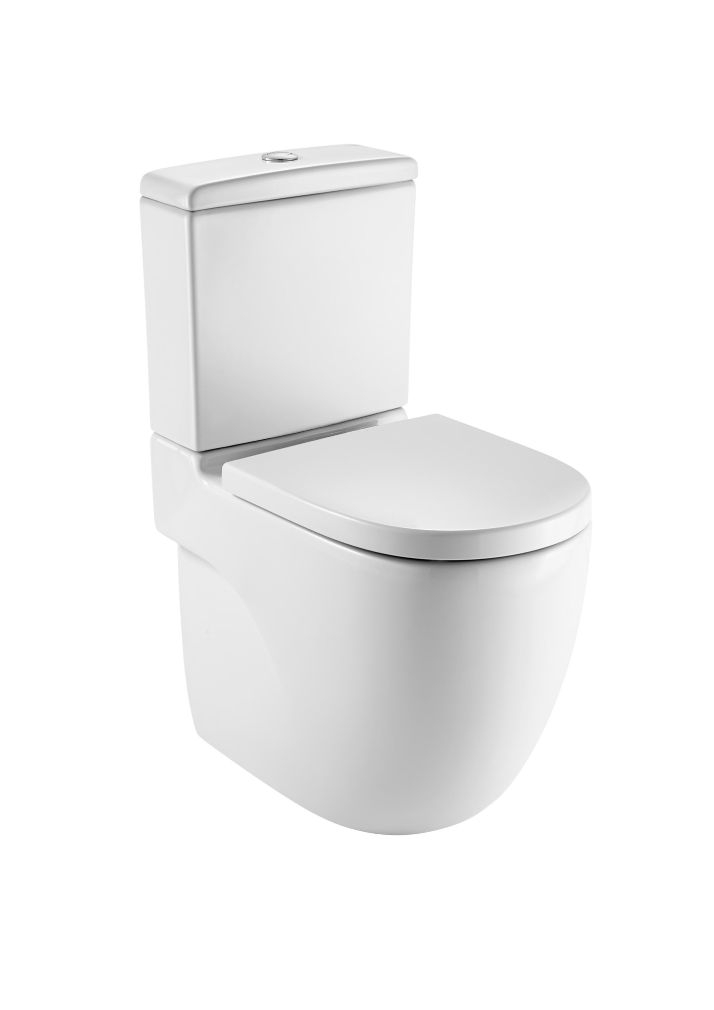 AZ4224300U Полноценный настенный унитаз комфортной высоты с двойным выпуском (включает чашу, бачок с нижним подачей и мягкую крышку Supralit®) ROCA Meridian