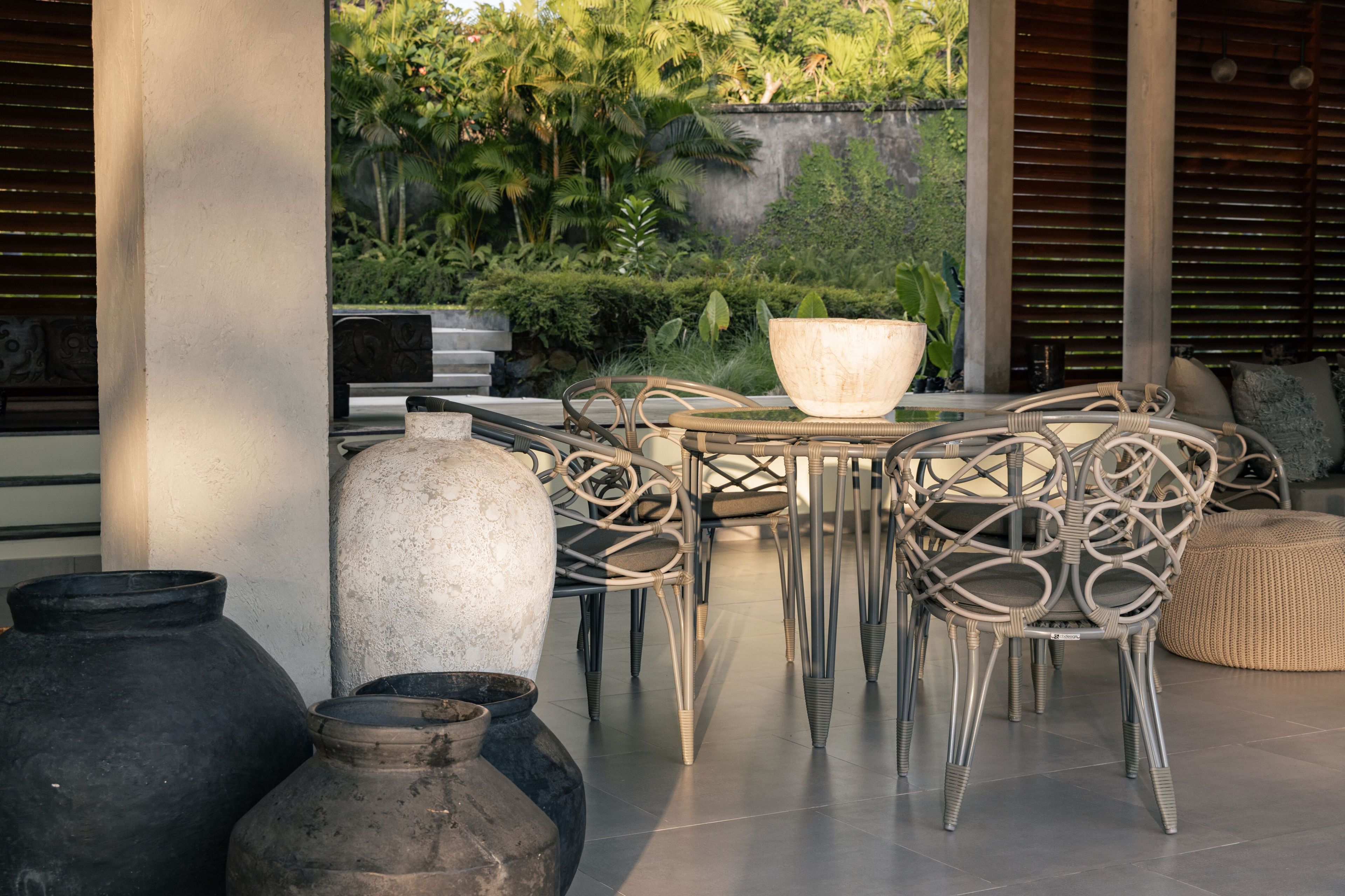 Круглый алюминиевый и стеклянный садовый стол cbdesign Мелодия ARCH-00077389 - Вид №4