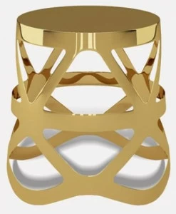 MORADA Круглый журнальный столик из нержавеющей стали для гостиной Crown