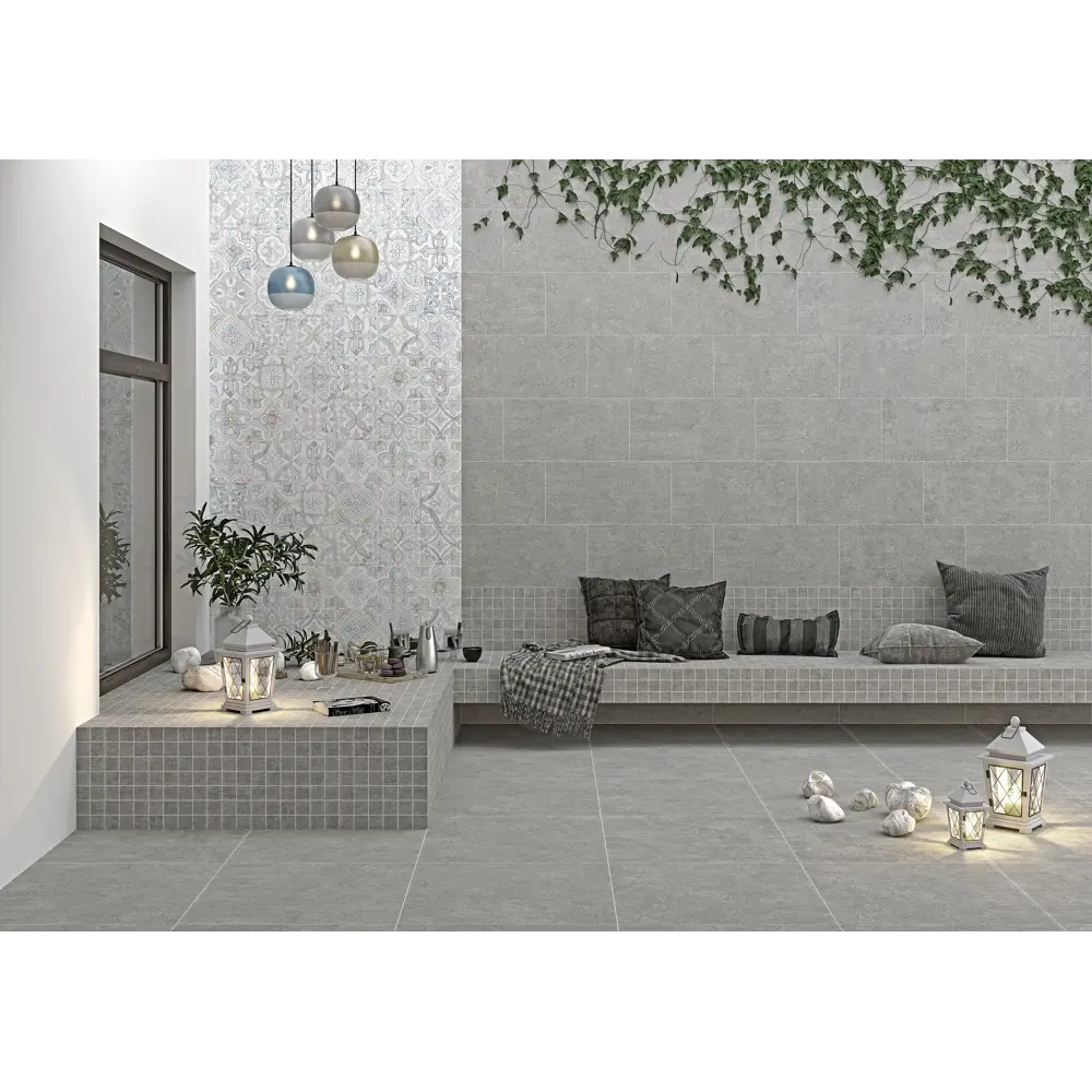 Керамогранит Newcon 60x60 см 1.44 м² матовый цвет серебристо-серый Santreyd STLM-2142310 - Вид №2