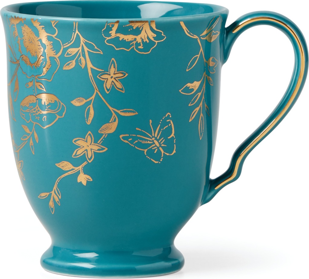10660505 Lenox Кружка Lenox "Цветущая лоза" 300мл, бирюзовая Фарфор 