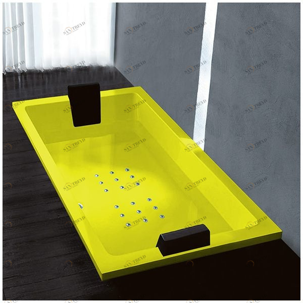 Ванна Gruppo treesse Quadra 181 V071C-SX-Z жёлтая с аэромассажем прямоугольная встроенная левая STAV071CSXZ