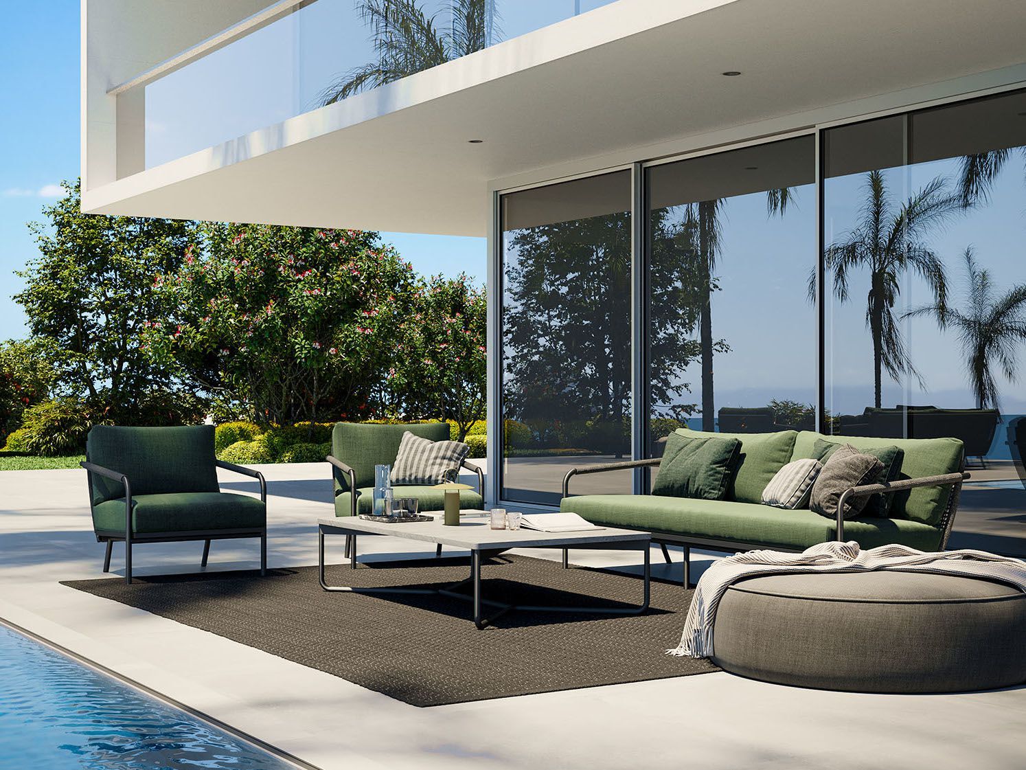 Алюминиевое мягкое садовое кресло с подлокотниками Walters Coast ARCH-00075072 - Вид №3