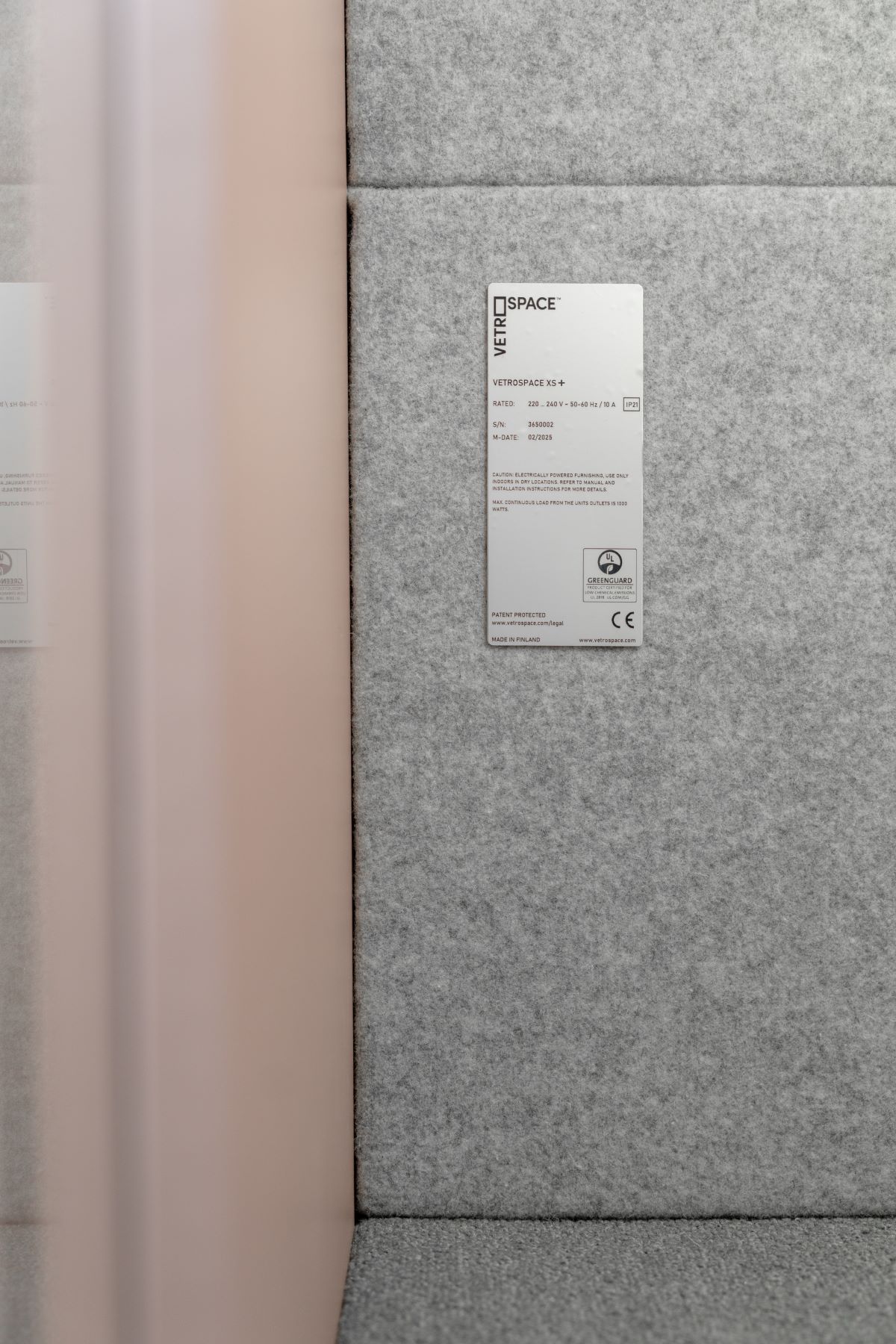 Одноместная акустическая офисная кабина со встроенным освещением Vetrospace ARCH-00090755 - Вид №15