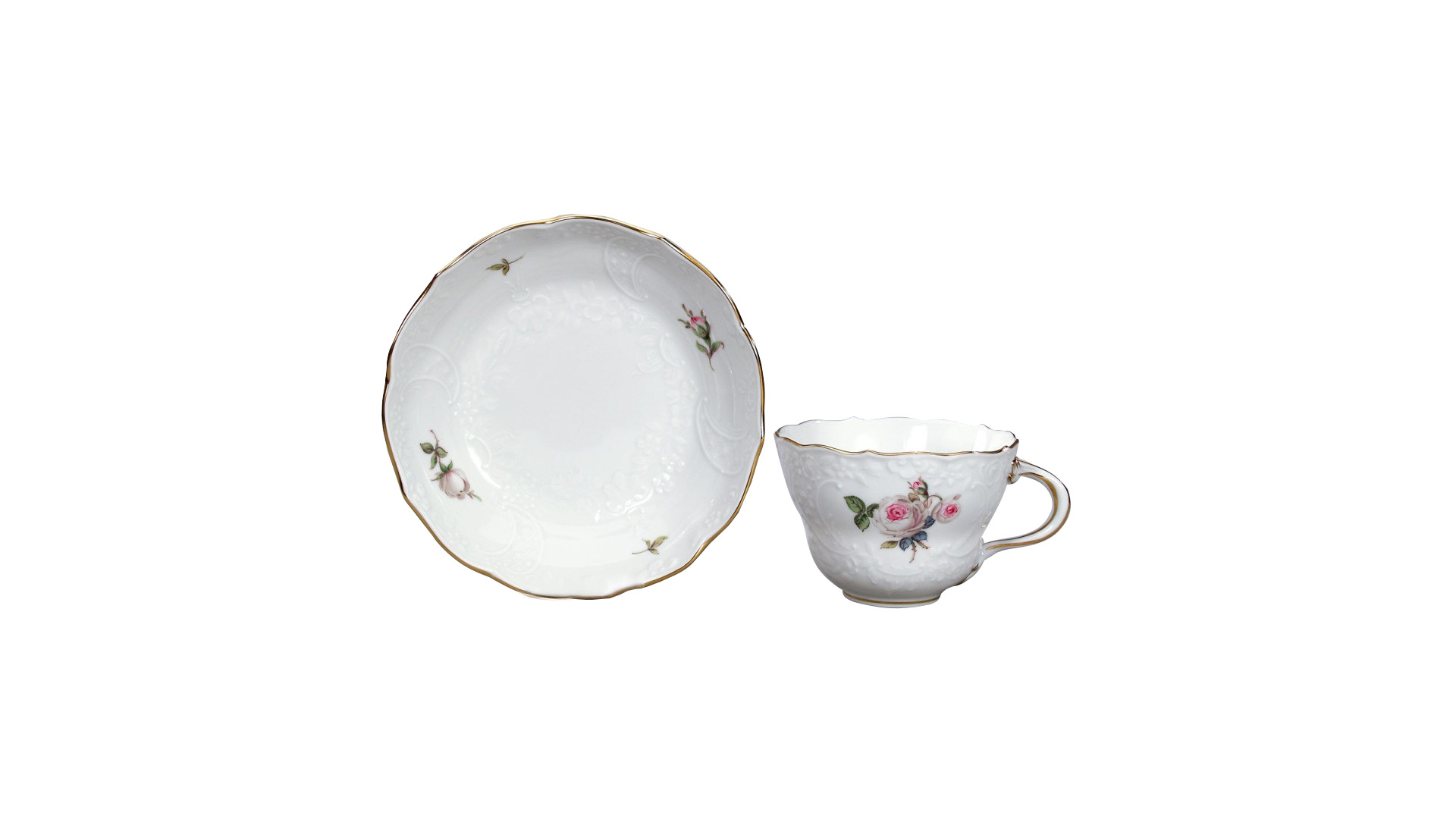 10659693 Meissen Сервиз кофейный Meissen "Белая роза" (форма - Новый Марсель) на 4 персоны 12 предметов Фарфор, Керамика  - Вид №4