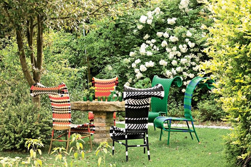 Moroso Стул с высокой спинкой из переплетенных полиэтиленовых нитей M'afrique sun-id-1462472 - Вид №13