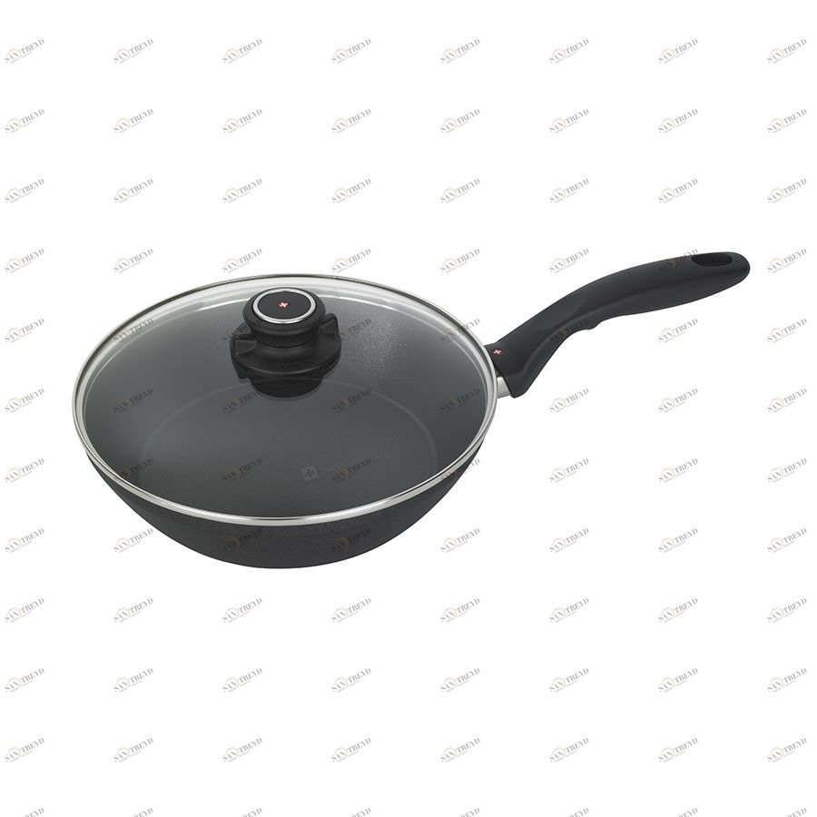 Сковорода индукционная Swiss Diamond со стеклянной крышкой, глубокая, Ø24 см XD6524IC