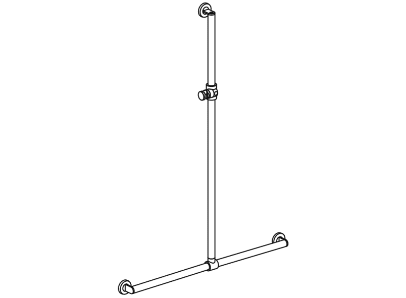 900.35.46260 Поручень для душа с выдвижным держателем для душа HEWI Greifen  - Вид №8