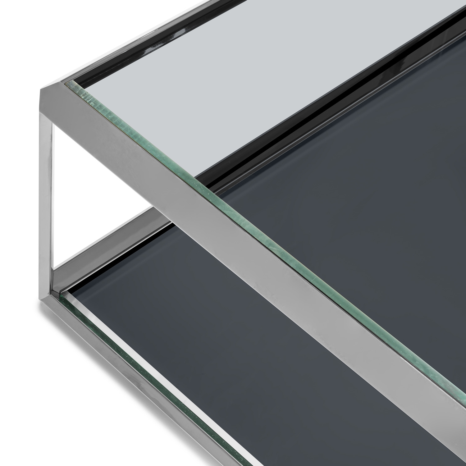 450278-BS ABHIKA КОФЕЙНЫЙ СТОЛ FORTUNE H37 122X82 BLACK/SILVER  - Вид №2