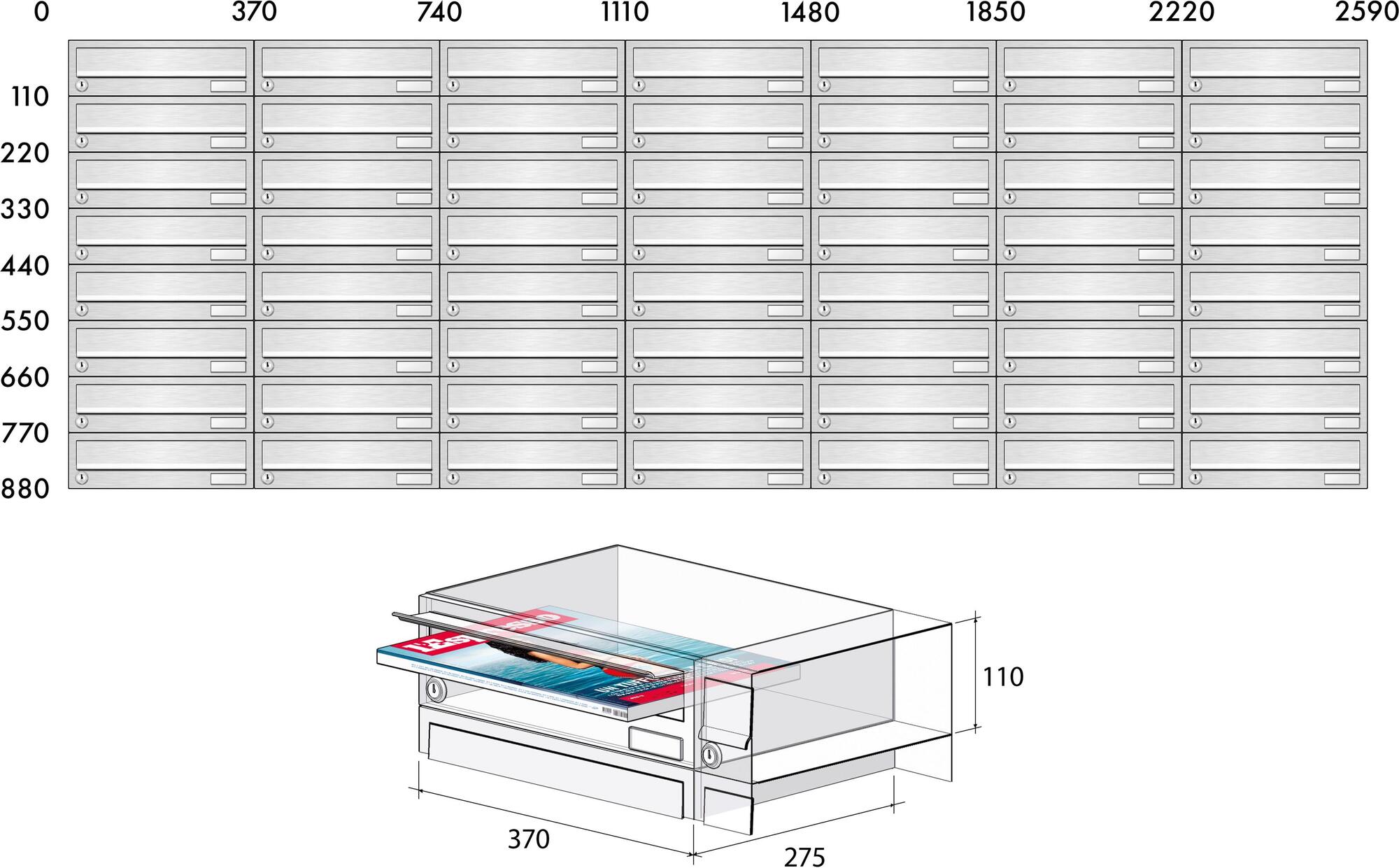 RAVASI Односторонний открытый почтовый ящик Esterni sun-id-1447574 - Вид №11