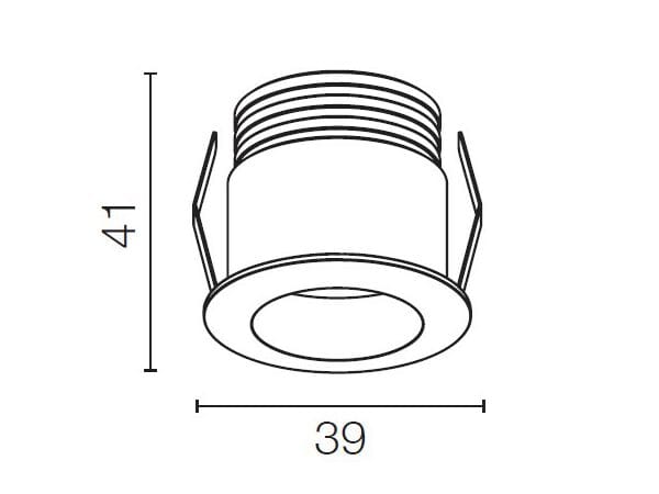 Круглый утопленный заливки формы алюминиевый потолочный светильник WayPoint NAIL ARCH-00135017 - Вид №2