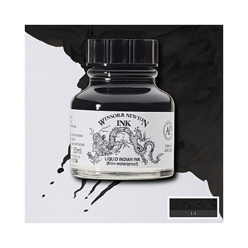 "Дракон" тушь художественная 30 мл 1010754 чёрная китайская, неводоустойчивая Winsor&Newton sun-id-2036720