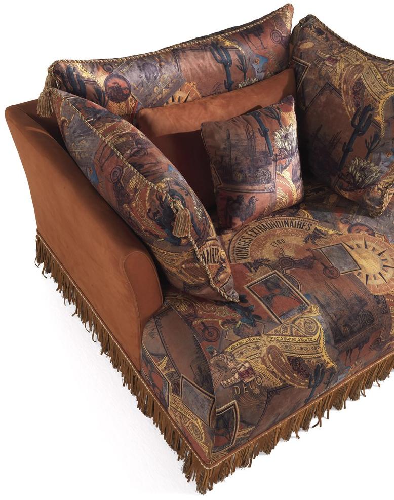 ETRO Home Interiors Кресло с обивкой из ткани с подлокотниками Mauritania E.mau.221.a - Вид №1