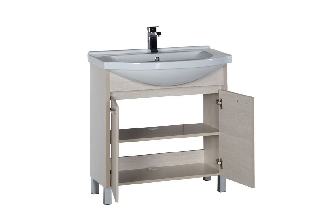 Тумба под раковину Aquanet Донна 80 белый дуб sun-id-275362 - Вид №2