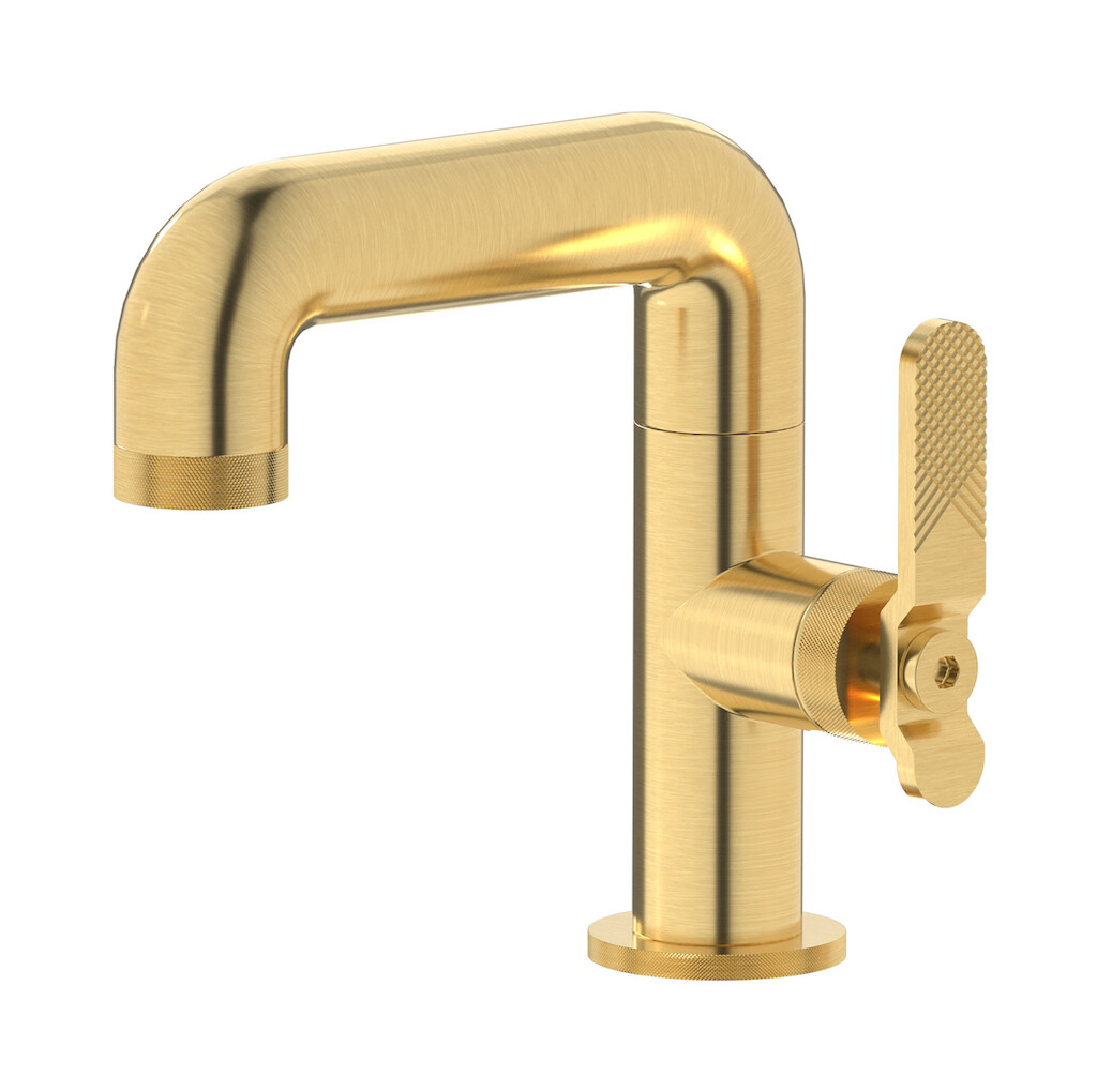 Смеситель для раковины на 1 отверстие в комплекте с донным клапаном WE ARE IB b2200os Brushed Gold Bold