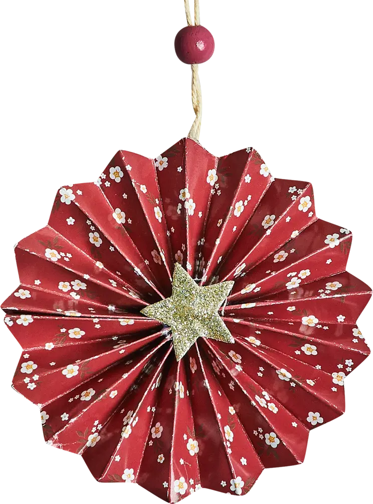 87036557 Елочная игрушка Цветок 11x11 цвет розовый STLM-0965431