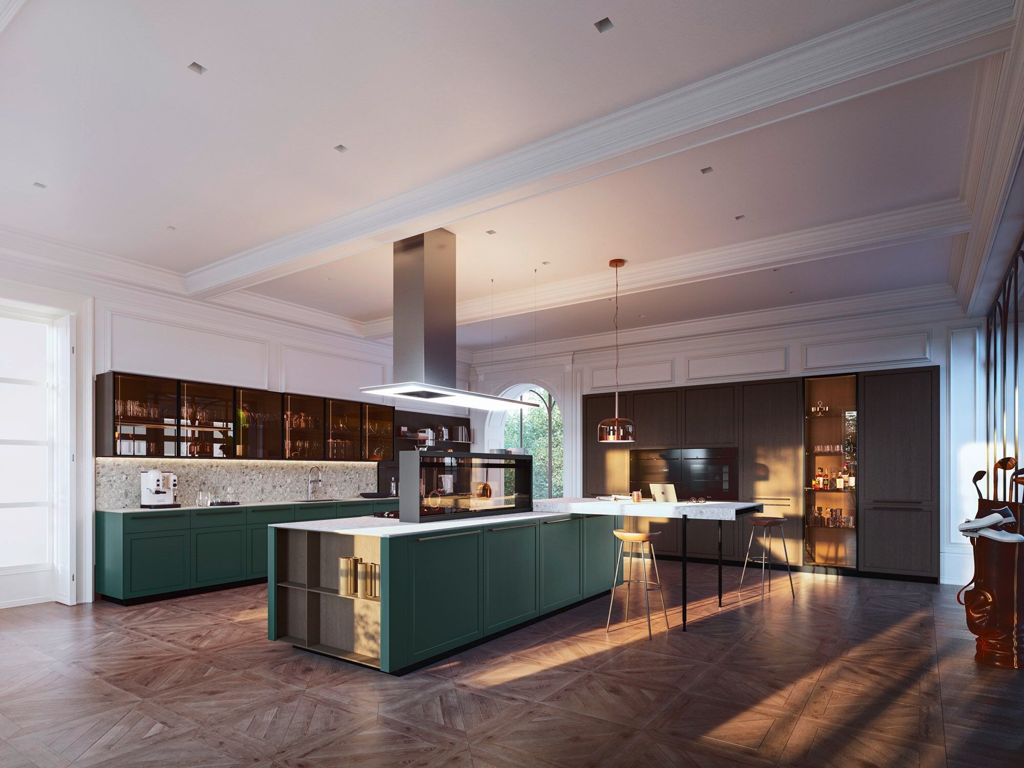 Встроенная кухня с островом Arrital Ak_Project ARCH-00104759