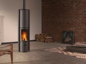 Stûv Вращающаяся дровяная печь из нержавеющей стали с накоплением Stûv 30 compact