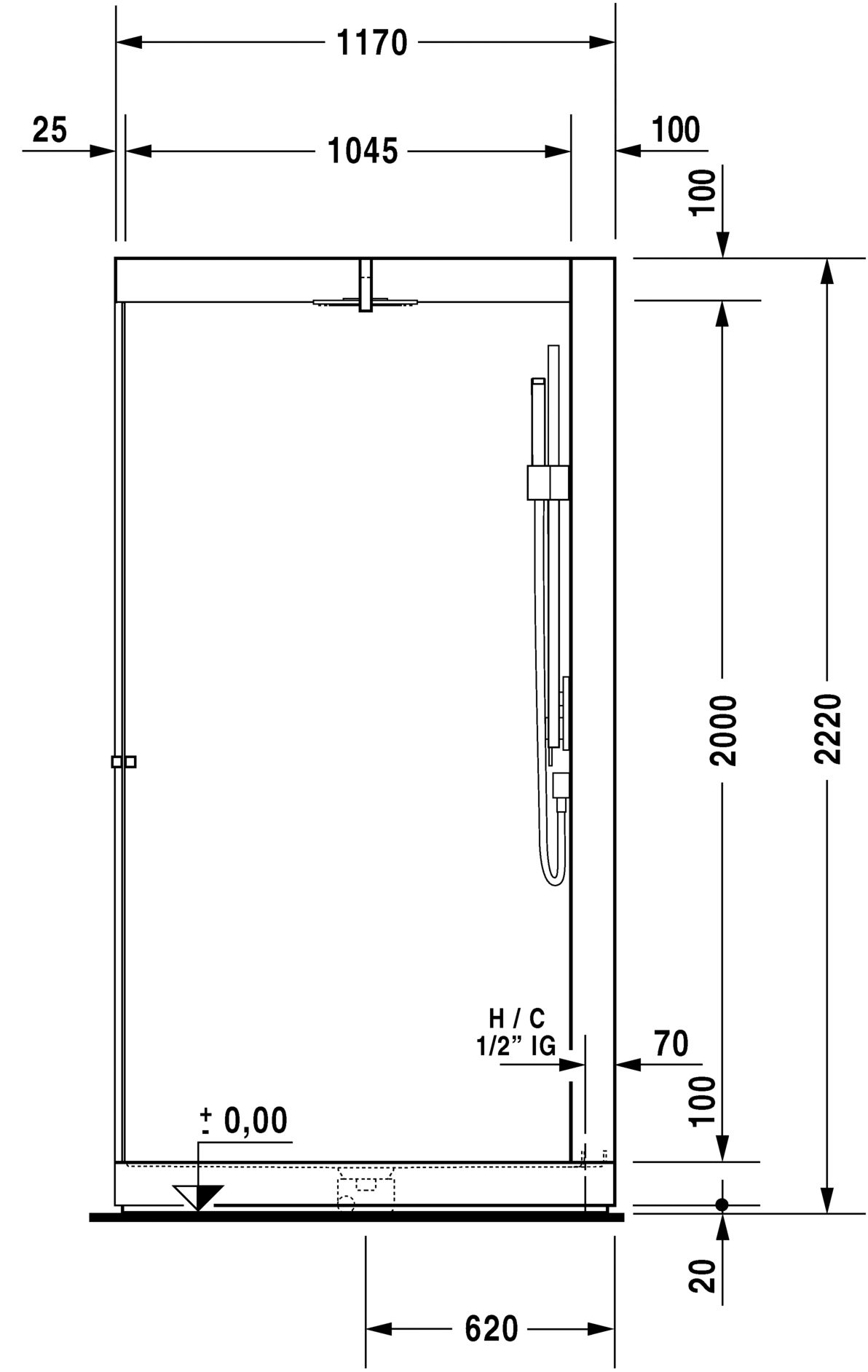 7507..002011000 Сауна Inipi Ama, пристенный и угловой вариант Inipi #7507 3350 x 1170 x 2220 мм Белый глянцевый декор Duravit  - Вид №2