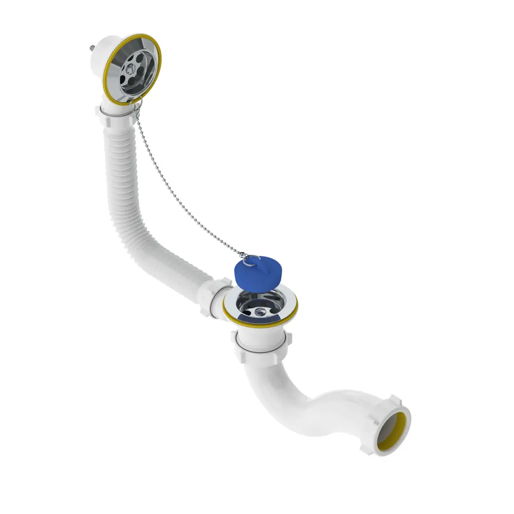 Сифон для ванны АКВАТЕР V110 с хромированным выпуском 18545957 STLM-0011188