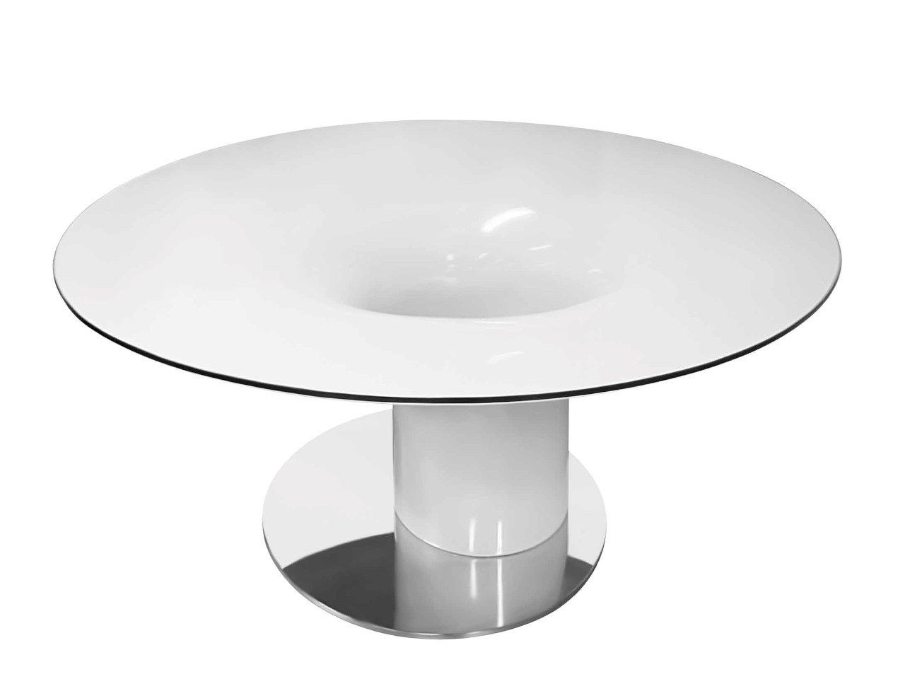 Круглый обеденный стол со стеклянной столешницей GANSK Джаз ARCH-00022445 - Вид №1