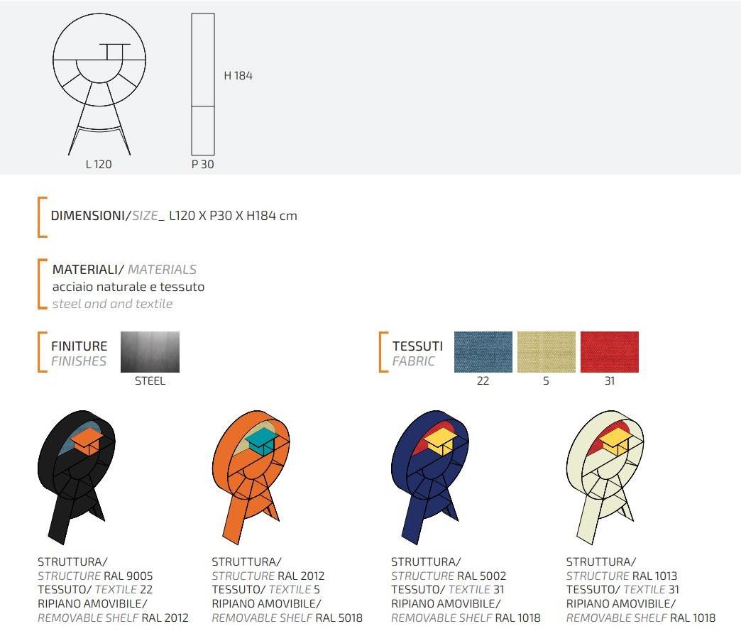 Officine Tamborrino Открытый металлический книжный шкаф O design sun-id-1391826 - Вид №2