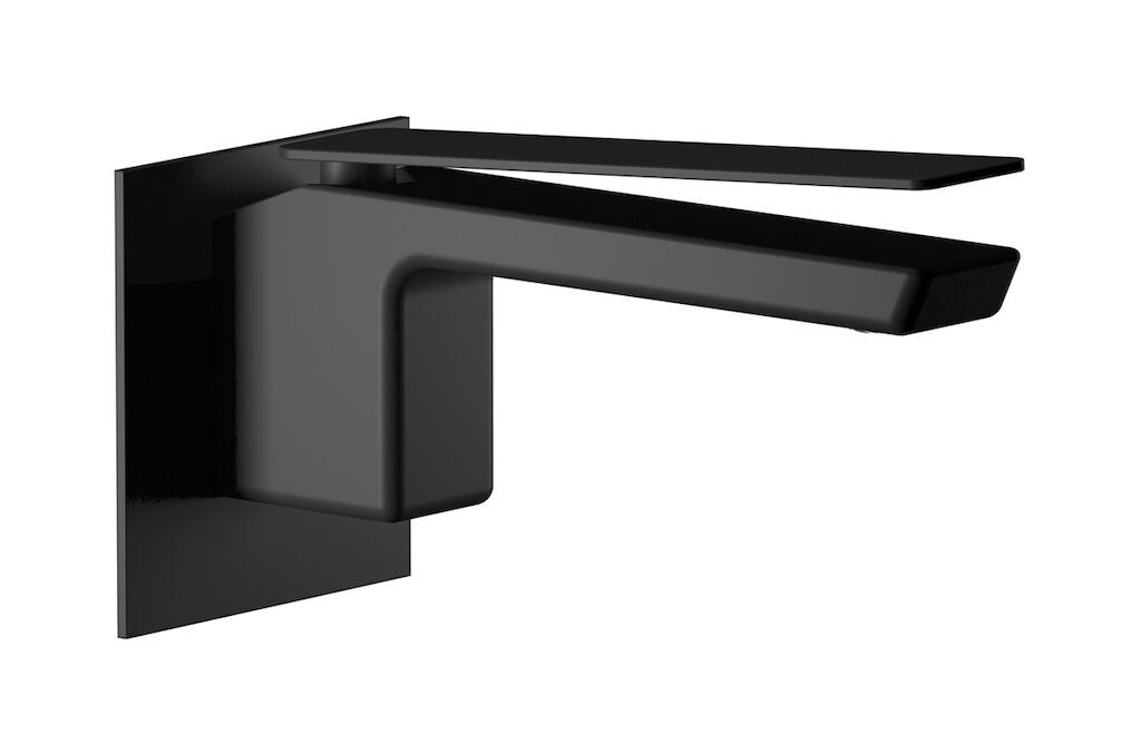 Встроенный в стену смеситель для раковины на 1 отверстие в комплекте с донным клапаном WE ARE IB k3209np Matt Black K3