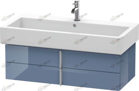 VE620704747 Vero Тумбочка подвесная Каменно-синий глянцевый лак Duravit