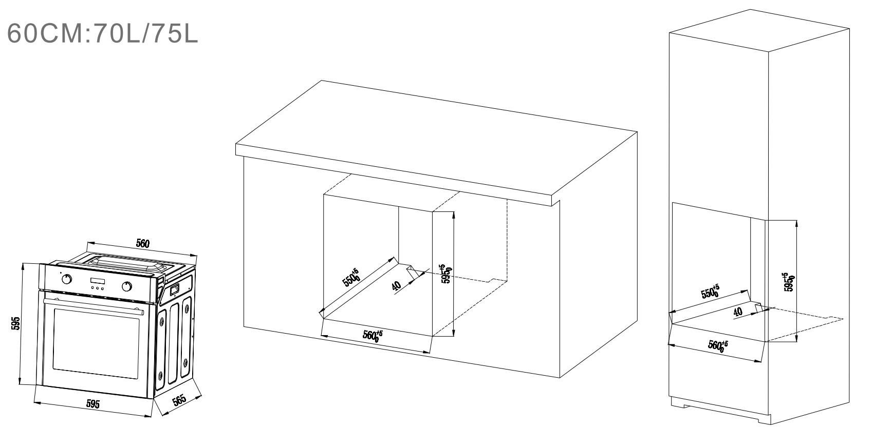 9048546 Электрический духовой шкаф DEXP 1YLO60DFT черный STDN-0036159 - Вид №10
