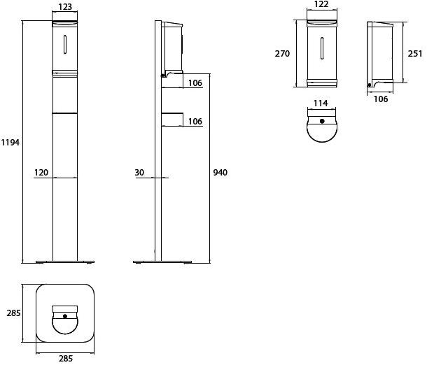 Emco Bad Дозатор для дезинфицирующего геля из алюминия sun-id-1389985 - Вид №9