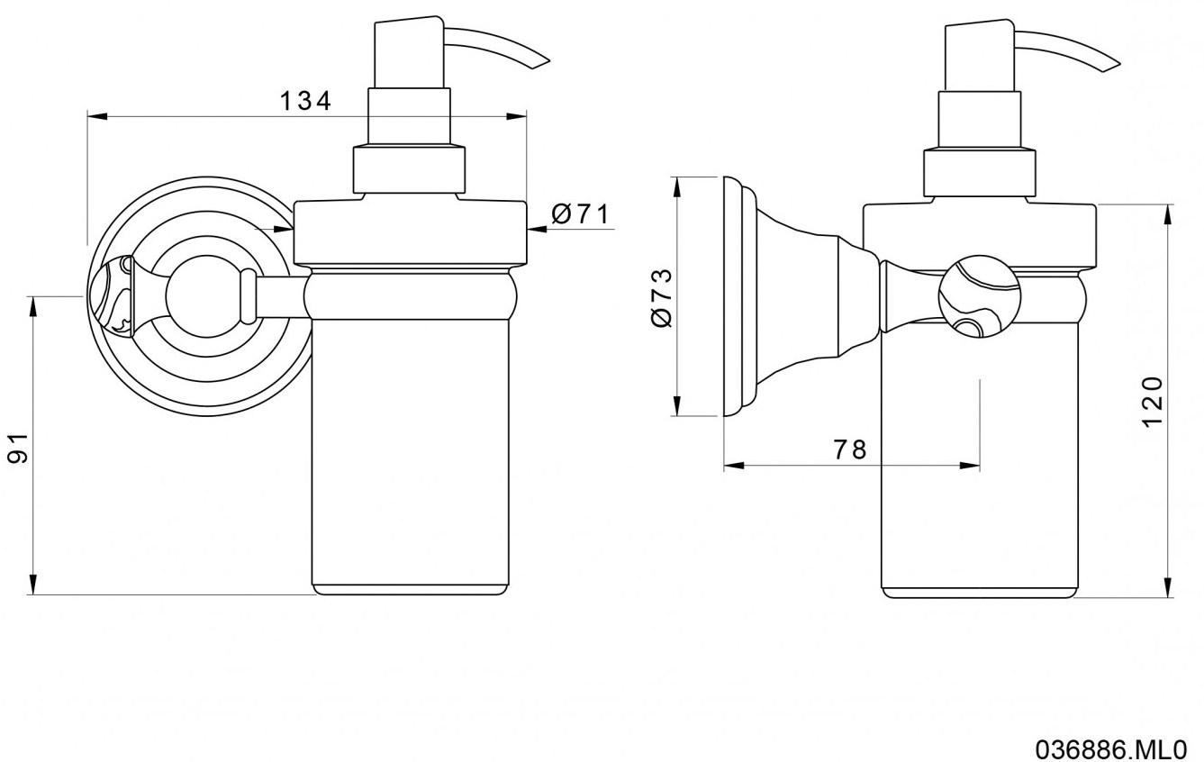 Bronces Mestre Настенный дозатор мыла Atlantica precious 036886.ml0.01 - Вид №1