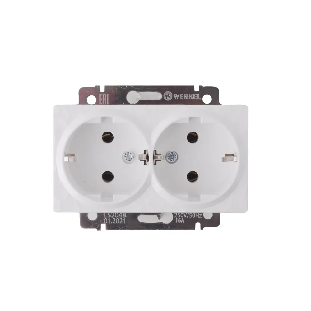 WERKEL Hammer — двойная розетка с заземлением для современного интерьера 84684330 STLM-0053640