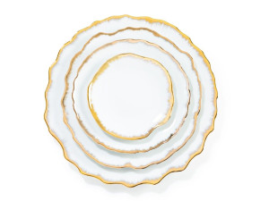 Фарфоровая круглая сервировочная тарелка