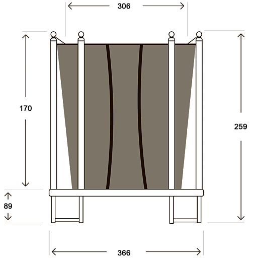 Батут hasttings classic green (3,66 м) Hasttings sun-id-2068535 - Вид №1
