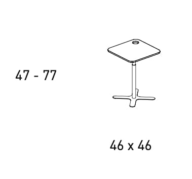 Регулируемый по высоте журнальный столик со спицами RENZ SHOWTIME ARCH-00136471 - Вид №4