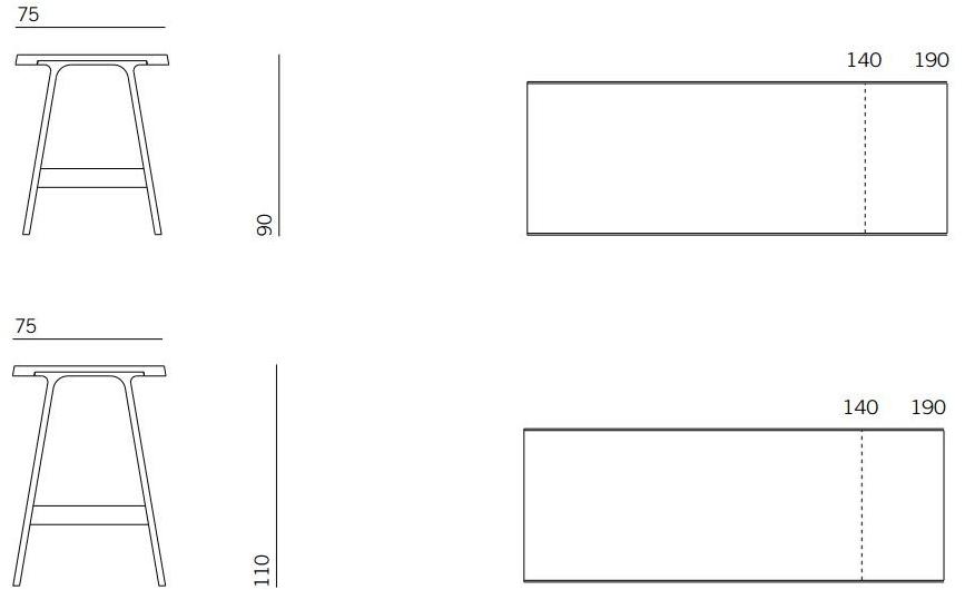 Montis Прямоугольный высокий стол из массива дерева Doble sun-id-1377959 - Вид №3
