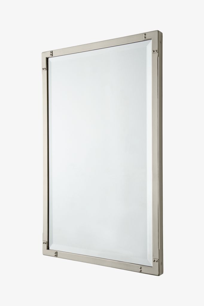 RWMR01 RW Atlas Metal Прямоугольное настенное стационарное зеркало - вертикальное 20 "x 32" x 1 3/8 " Waterworks 