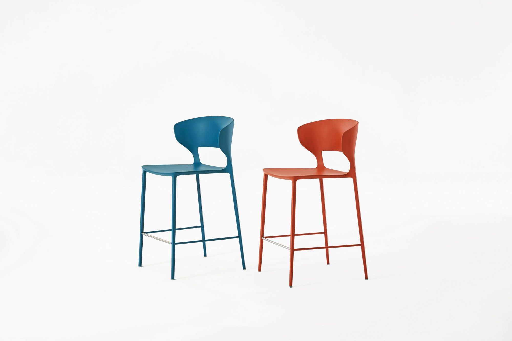 Полиуретановый высокий стул с подставкой для ног Desalto Koki ARCH-00146703 - Вид №3