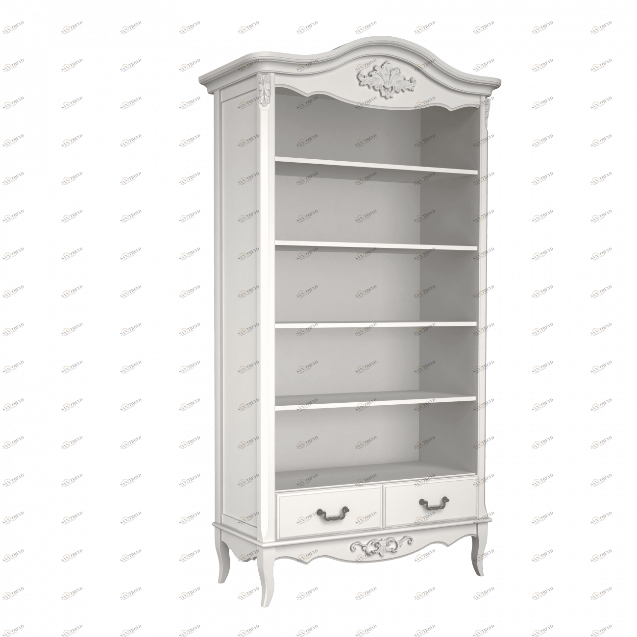 Стеллаж для книг белый широкий Aletan Provence АЛЕТАН СТЕЛЛАЖИ ALETAN - PROVENCE 177792 Белый 