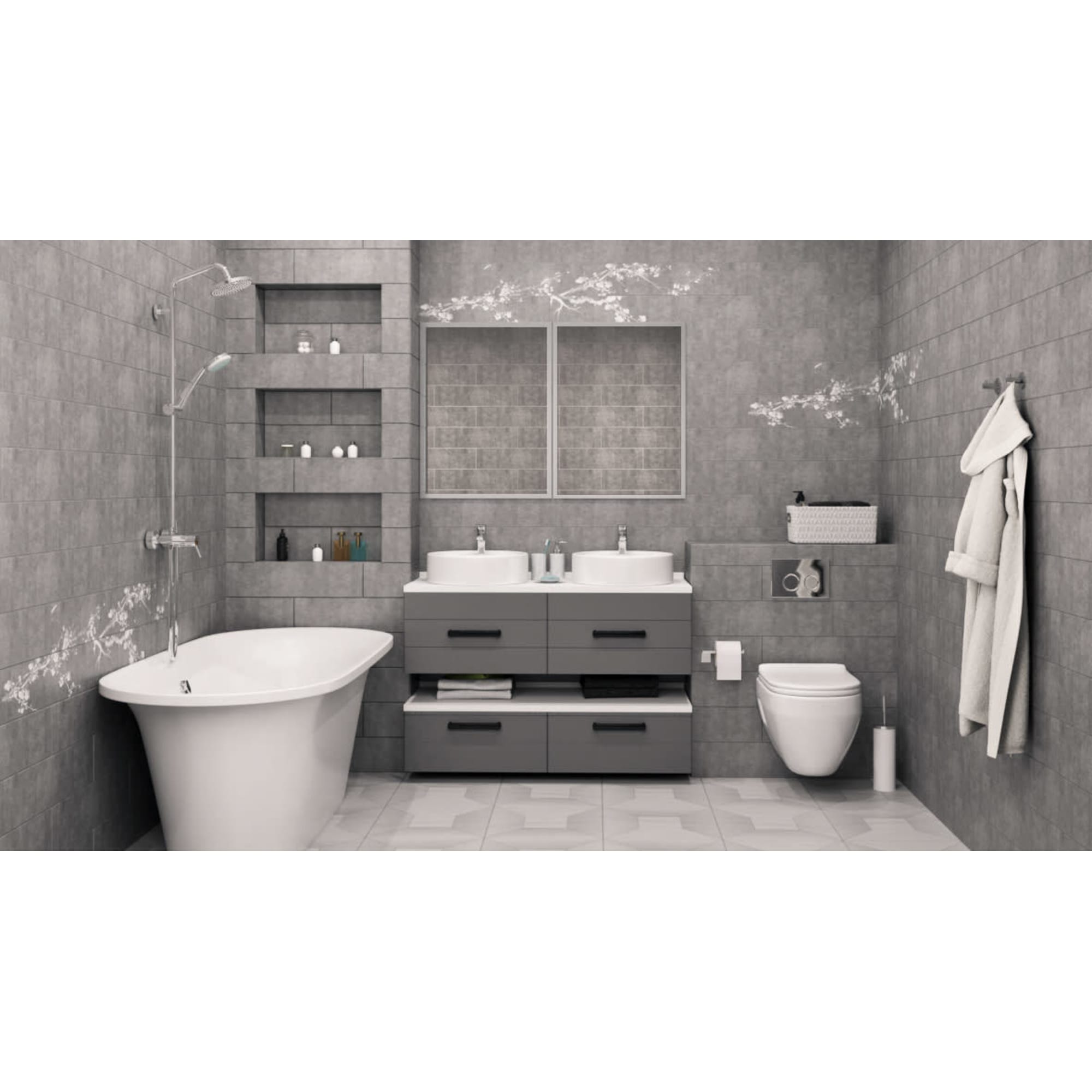 11880840 Зеркало 004 без полки 60 см Santreyd  - Вид №5