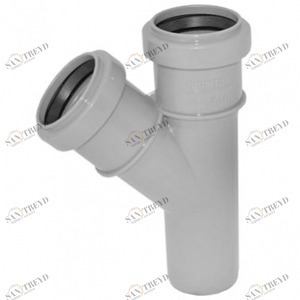 Тройник канализационный ПВХ Д40х40мм 90 градусов Политек 6280